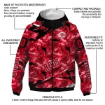 customized cincinnati reds shark art red windbreaker jacket best selling