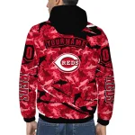 customized cincinnati reds shark art red windbreaker jacket best selling