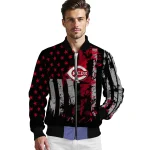 customized cincinnati reds star stripes red black bomber jacket best selling