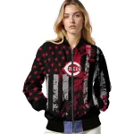 customized cincinnati reds star stripes red black bomber jacket best selling