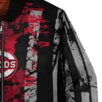 customized cincinnati reds star stripes red black bomber jacket best selling