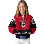 customized cincinnati reds stealie skull red black bomber jacket best selling