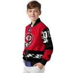customized cincinnati reds stealie skull red black bomber jacket best selling