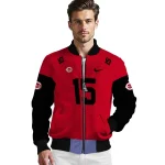 customized cincinnati reds team patch red bomber jacket best selling