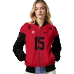 customized cincinnati reds team patch red bomber jacket best selling