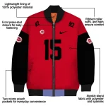 customized cincinnati reds team patch red bomber jacket best selling