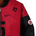 customized cincinnati reds team patch red bomber jacket best selling