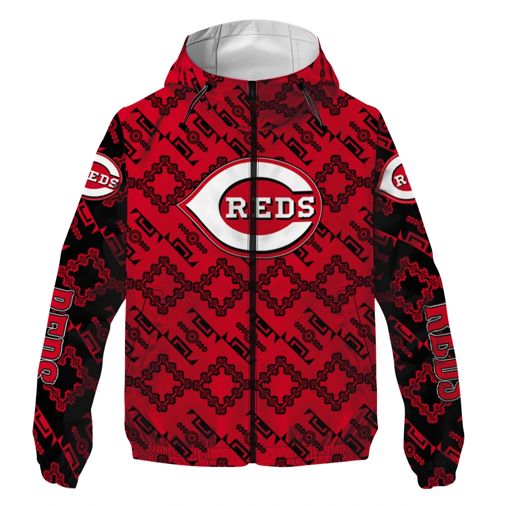 customized cincinnati reds trellis mesh red windbreaker jacket best selling customized cincinnati reds trellis mesh red windbreaker jacket best selling