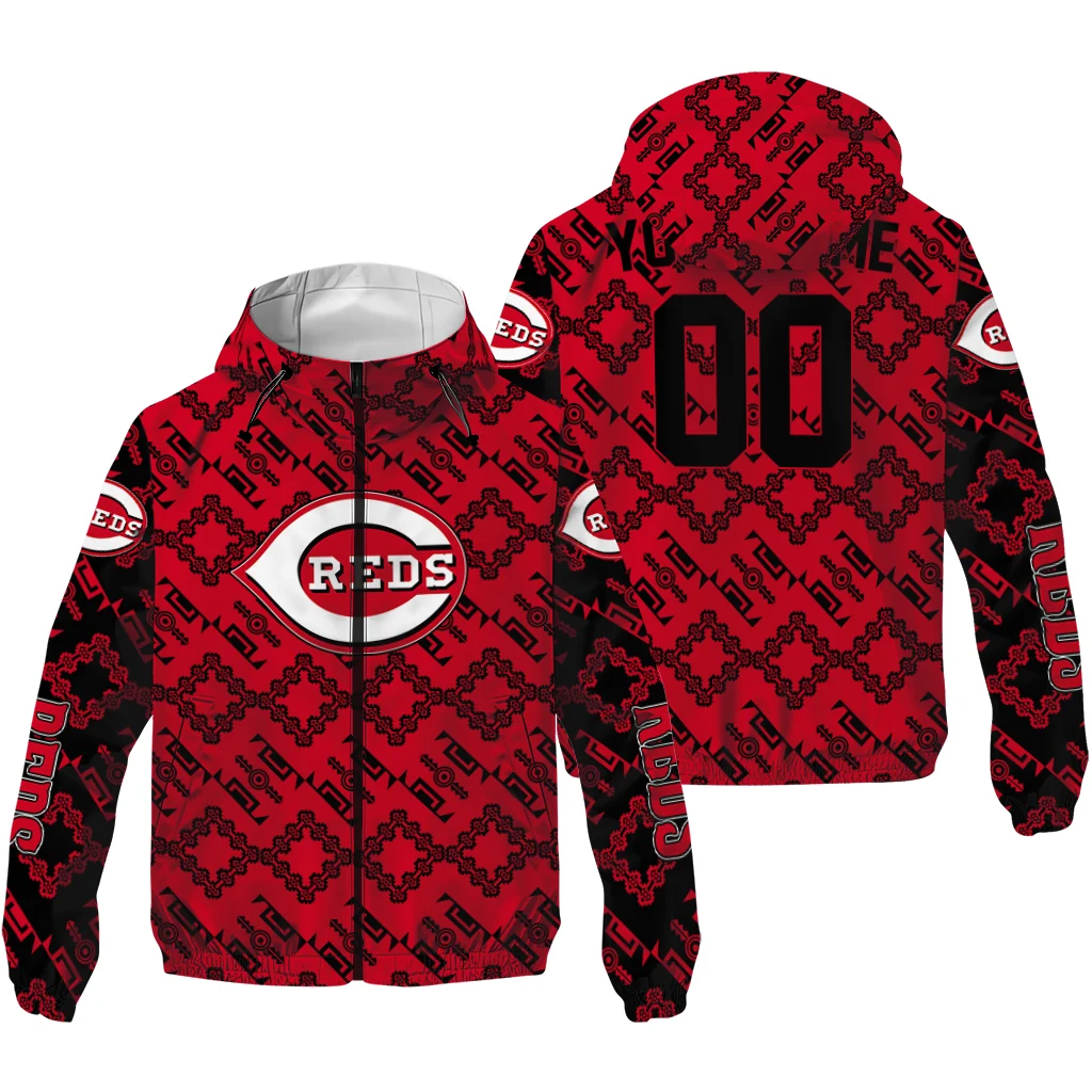 customized cincinnati reds trellis mesh red windbreaker jacket high quality customized cincinnati reds trellis mesh red windbreaker jacket high quality