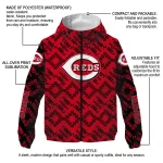 customized cincinnati reds trellis mesh red windbreaker jacket best selling