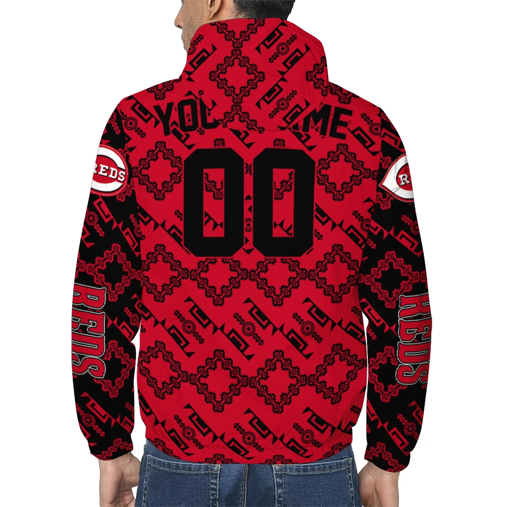 customized cincinnati reds trellis mesh red windbreaker jacket trendy customized cincinnati reds trellis mesh red windbreaker jacket trendy