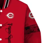 customized cincinnati reds tribal deer art red varsity jacket best selling