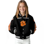 customized clemson tigers american flag skull black varsity jacket best selling