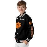 customized clemson tigers american flag skull black varsity jacket best selling