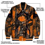 customized clemson tigers antlers motif orange black varsity jacket best selling