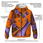 customized clemson tigers blossoms helmet orange windbreaker jacket best selling