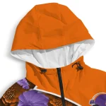 customized clemson tigers blossoms helmet orange windbreaker jacket best selling
