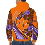 customized clemson tigers blossoms helmet orange windbreaker jacket best selling
