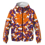 customized clemson tigers camouflage mashup orange windbreaker jacket best selling