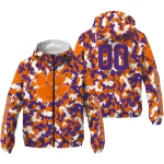customized clemson tigers camouflage mashup orange windbreaker jacket best selling