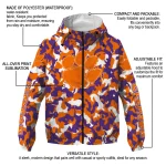 customized clemson tigers camouflage mashup orange windbreaker jacket best selling