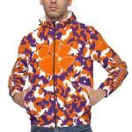 customized clemson tigers camouflage mashup orange windbreaker jacket best selling