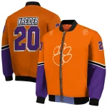 customized clemson tigers chevron style orange bomber jacket best selling