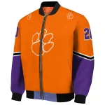 customized clemson tigers chevron style orange bomber jacket best selling