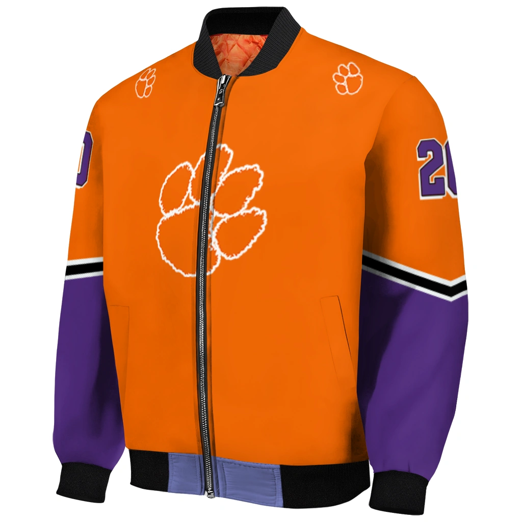 customized clemson tigers chevron style orange bomber jacket fashion forward customized clemson tigers chevron style orange bomber jacket fashion forward