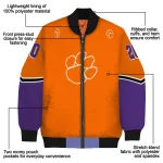 customized clemson tigers chevron style orange bomber jacket best selling