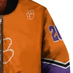 customized clemson tigers chevron style orange bomber jacket best selling