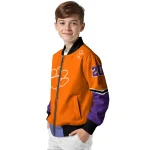 customized clemson tigers chevron style orange bomber jacket best selling