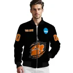 customized clemson tigers claw shred black bomber jacket best selling