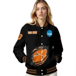 customized clemson tigers claw shred black varsity jacket best selling