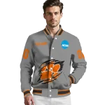 customized clemson tigers feral slash grey varsity jacket best selling