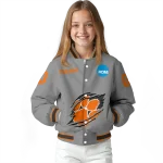 customized clemson tigers feral slash grey varsity jacket best selling