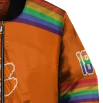 customized clemson tigers rainbow jersey number orange bomber jacket best selling
