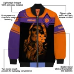 customized clemson tigers reaper hands orange black bomber jacket best selling