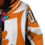 customized clemson tigers stars and stripes slashes orange bomber jacket best selling