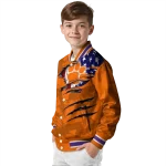 customized clemson tigers usa flag claws orange varsity jacket best selling