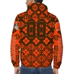 customized cleveland browns geometric blossom brown windbreaker jacket best selling