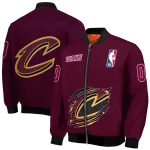 customized cleveland cavaliers claw slash wine bomber jacket best selling