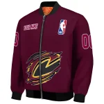 customized cleveland cavaliers claw slash wine bomber jacket best selling