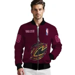 customized cleveland cavaliers claw slash wine bomber jacket best selling