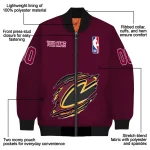 customized cleveland cavaliers claw slash wine bomber jacket best selling