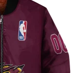 customized cleveland cavaliers claw slash wine bomber jacket best selling