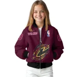 customized cleveland cavaliers claw slash wine bomber jacket best selling
