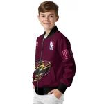 customized cleveland cavaliers claw slash wine bomber jacket best selling
