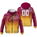customized cleveland cavaliers pattern layers wine windbreaker jacket best selling