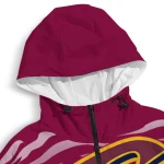 customized cleveland cavaliers pattern layers wine windbreaker jacket best selling